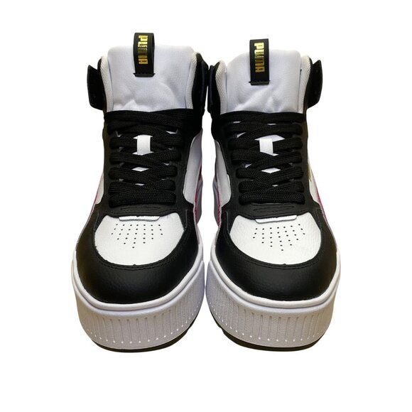 Puma Women’s White Black Pink High-Top Lace-Up Platform Sneakers Size 8.5 - Picture 2 of 10